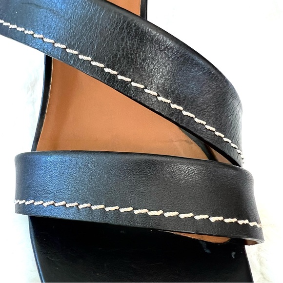 Chloe Candice Topstitch Block Heel Sandals Black Size EU 40 - Picture 13 of 16